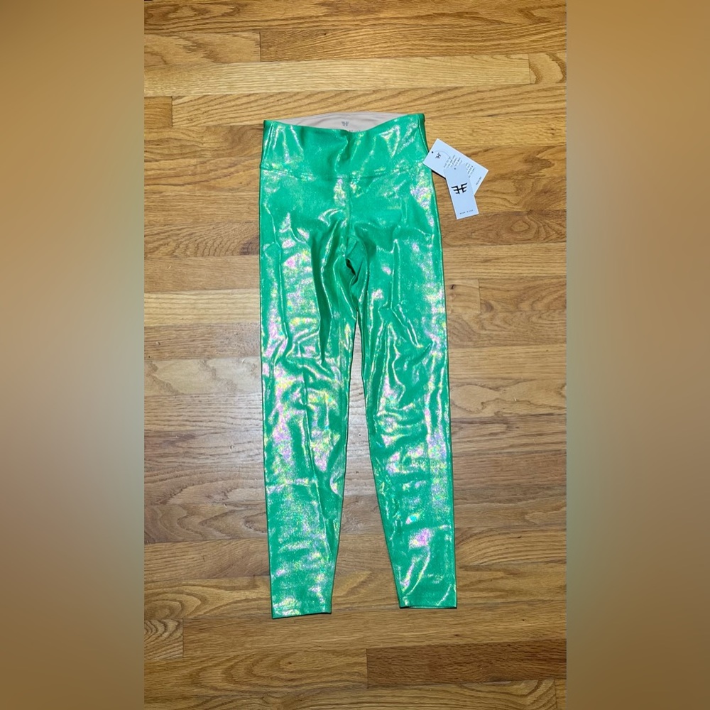 Sparkly green leggings